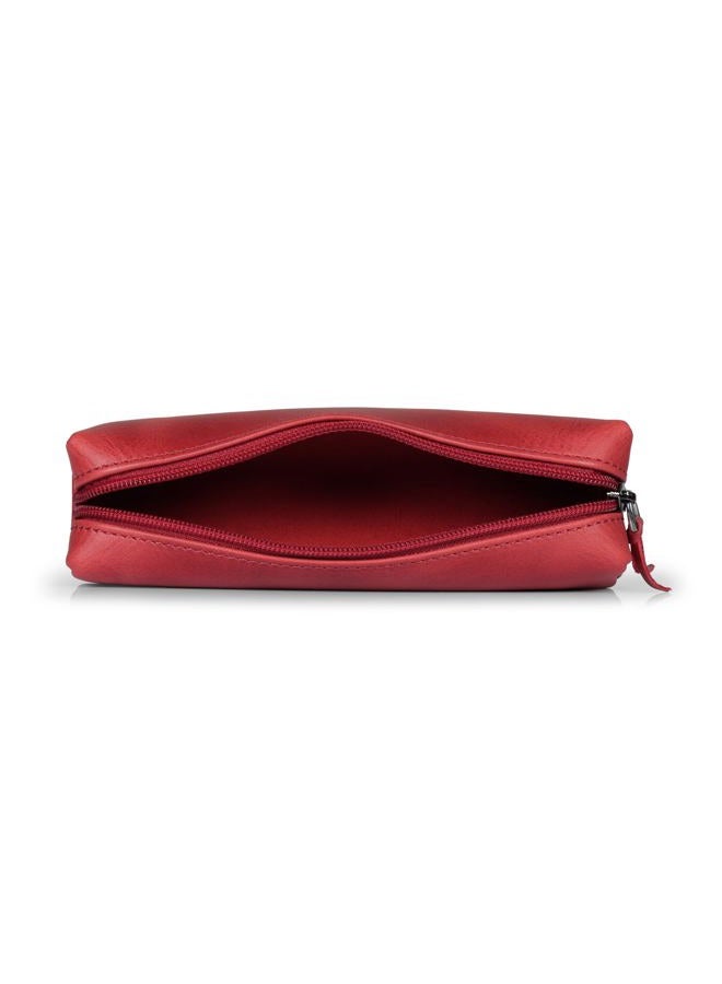 Londo Genuine Leather Zipper Pen, Pencil & Cosmetic Case - Image 3