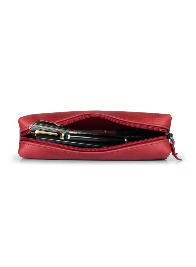 Londo Genuine Leather Zipper Pen, Pencil & Cosmetic Case - Image 4