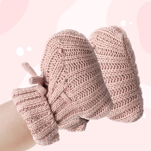Evervibe 3 Pairs Knitted Baby Booties 0-6 Months Newborn Baby Shoes First Walkers Cozy Shoes for Infant Girl Boy(Beige,Khaki,Pink,Classic) - Image 4