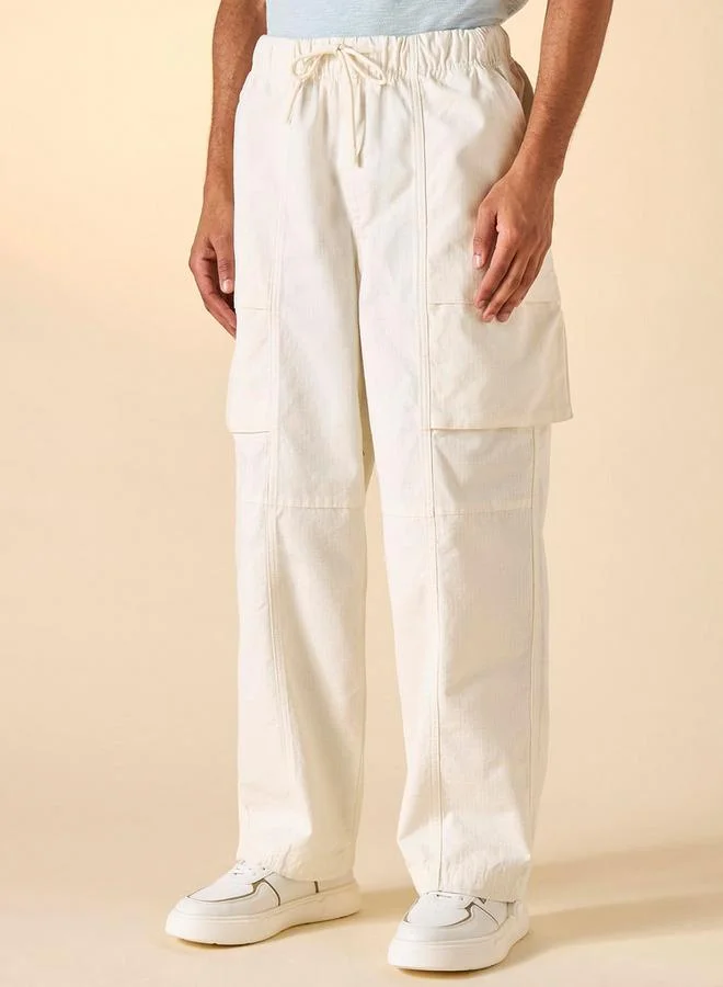 Lee Cooper Checked Flexi Waist Cargo Pants