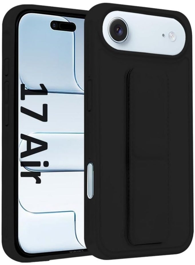 Case for iPhone 17 Air Back Stand Case Magnetic Car Holder Soft Silicone Case Horizontal and Vertical Kickstand Cover Full protection Case for iPhone 17 Air - Image 2