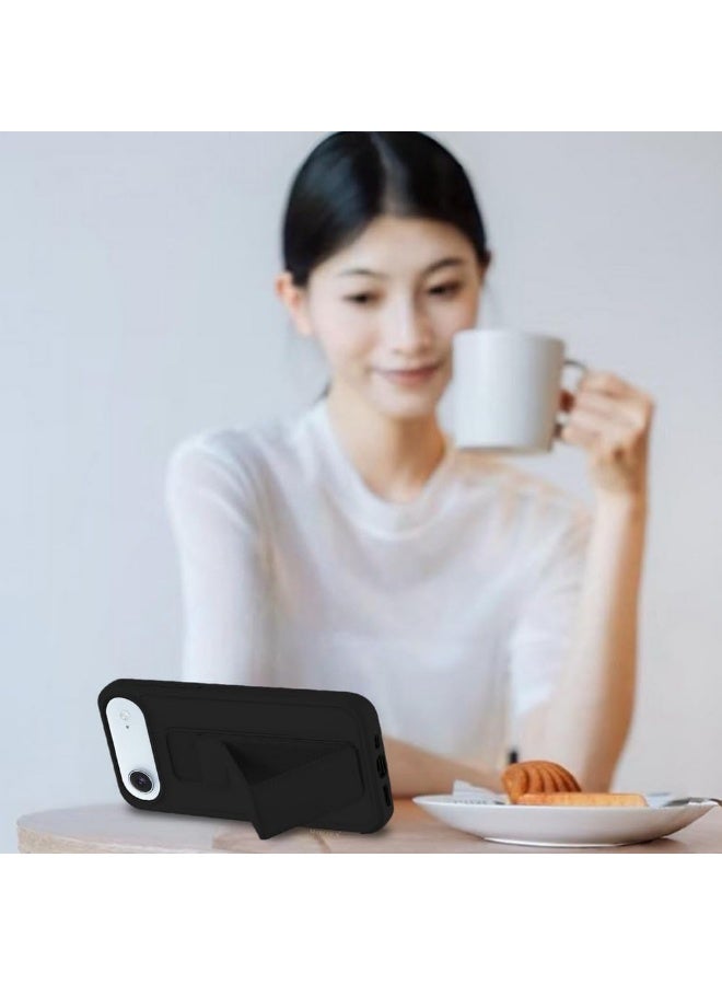 Case for iPhone 17 Air Back Stand Case Magnetic Car Holder Soft Silicone Case Horizontal and Vertical Kickstand Cover Full protection Case for iPhone 17 Air - Image 3