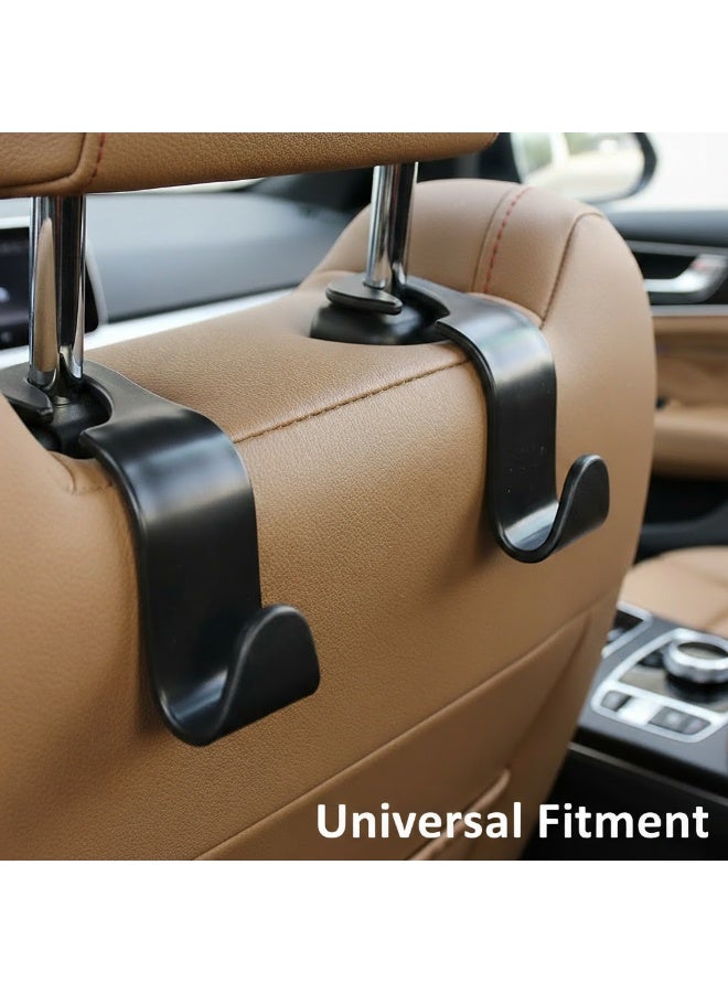 Dunekart Car Backseat Headrest Hooks Organizer | Nylon & Plastic Hanging Hooks for Handbags, Grocery Bags & Accessories - Image 4