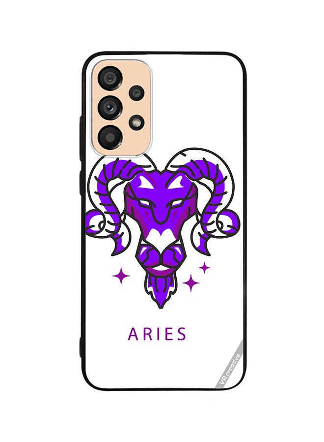 VR CREATIVE Protective Case Cover For Samsung Galaxy A33 5G Purple Watercolor Zodiac Sign Design Multicolour - Image 1