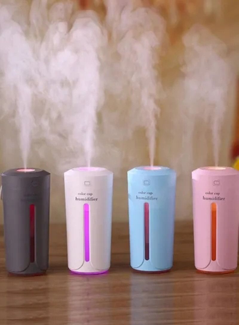 BLOOMING TIME Ultrasonic Mini Air Humidifier With 7 Colour Changing Lamp For for Home Car（Grey） - Image 2