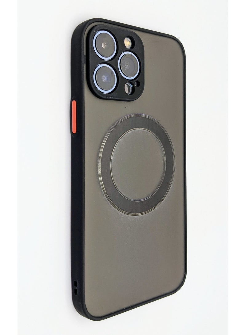 HEXABEX حافظة آيفون 13 برو، حافظة مات واقية مع ماغسيف لآيفون 13 برو 6.1" باللون الأسود