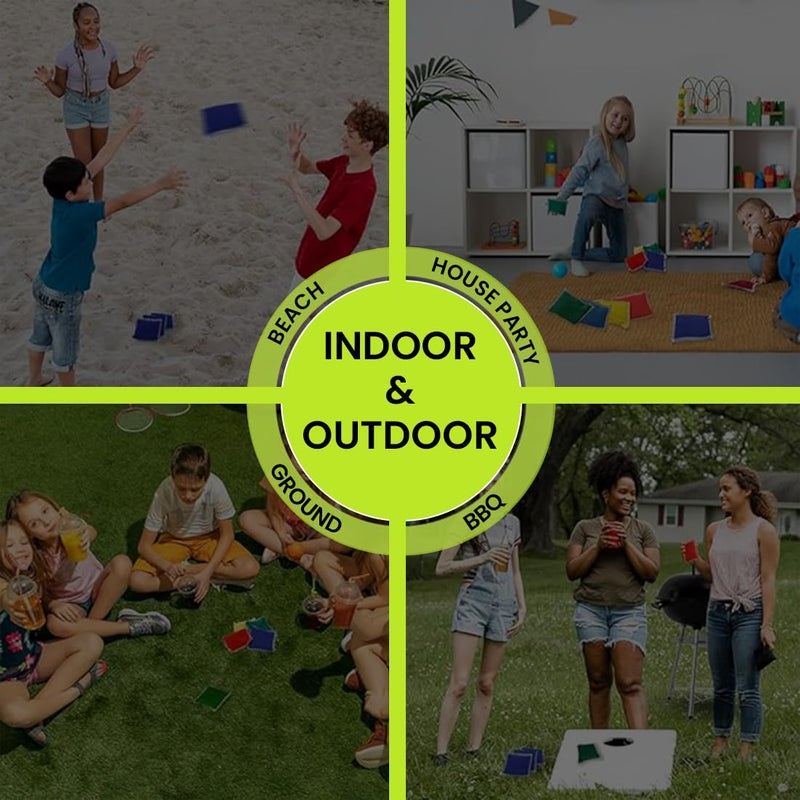 Cougar Mini Toy Cotton Educational Bean Bags with Superior and Premium Cotton Fabric for Hand Toss Games and Kids Fun Activities (Pack of 4) 10 cm x 10 cm - Image 5