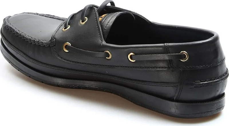 Fast Step Genuine Leather Black Men's Loafer Shoes 628madaxfast