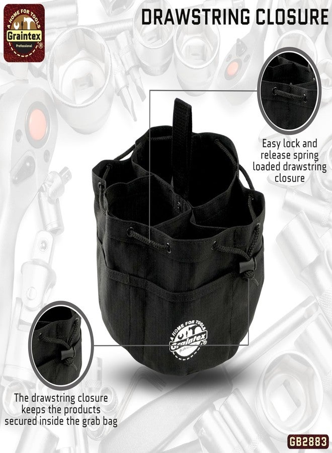 Graintex 18 Pockets Grab Bag Rip-stop Canvas Drawstring Closure, Small Part Organizer Pouch, Small Tools, Screws, Parts, Parachute Tool Bag for Efficient Storage to Essential Items at Job Site or Home - Image 5