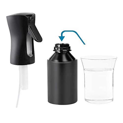 Lxoice Refillable Spray Bottles, Spray Bottle For Face, Saloon Sprayer Bottle, Spray Bottles For Hair (300 Ml) - Plastic, Water, Black - Image 5