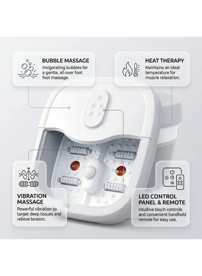 Cady One Foldable foot massager with 500W water heating, foot massager with rotating roller technology, equipped with a smart timer and remote control, suitable for relaxation and comprehensive foot care. - Image 3