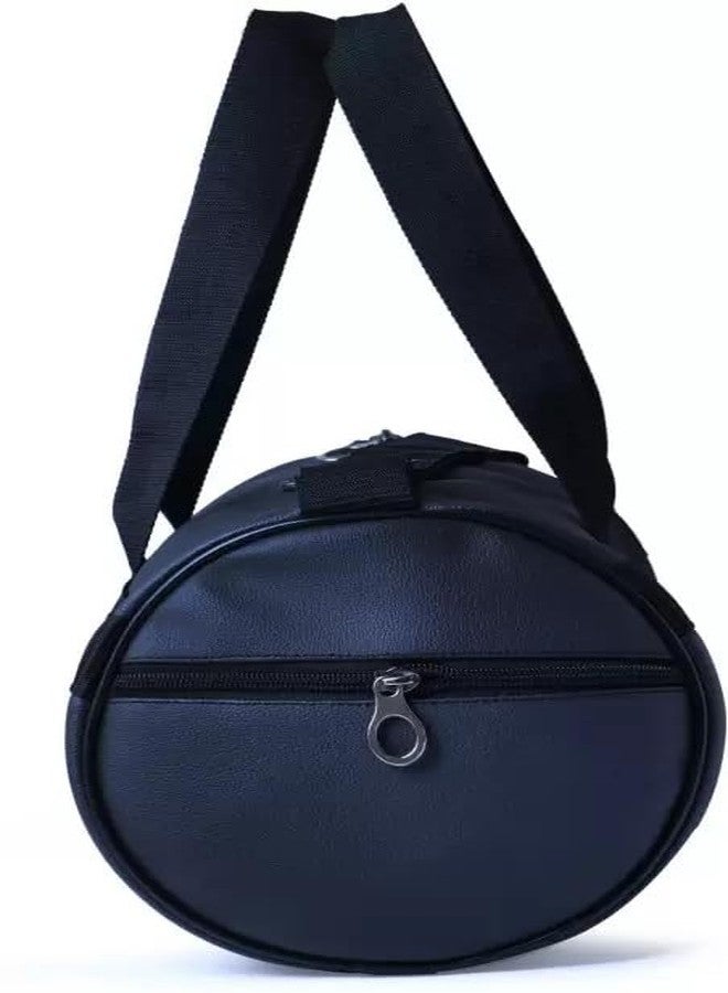 Rainox Combo Pack of PU-Leather Black Gym Bag, Gym Duffel Bag with Shoulder Strap for Men & Women with Red Wrist Support Gym Band - Image 4