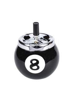 CMGTYYD Metal Car Ashtray, Creative Billiards Ashtray with Push-On Rotary Cover, Metal Smoking Ashtray, Stainless Steel Billiards Ball Ashtray for Car, Indoor and Outdoor Use  - Image 3