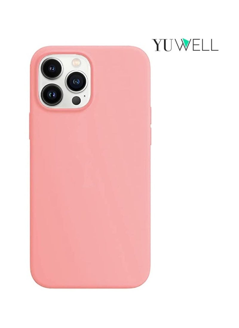 iPhone 14 Pro Case Silicone Shockproof Protective Case Cover 6.1 Inch Soft Liquid Gel Rubber iPhone 14 Pro Silicone Case Baby Pink
