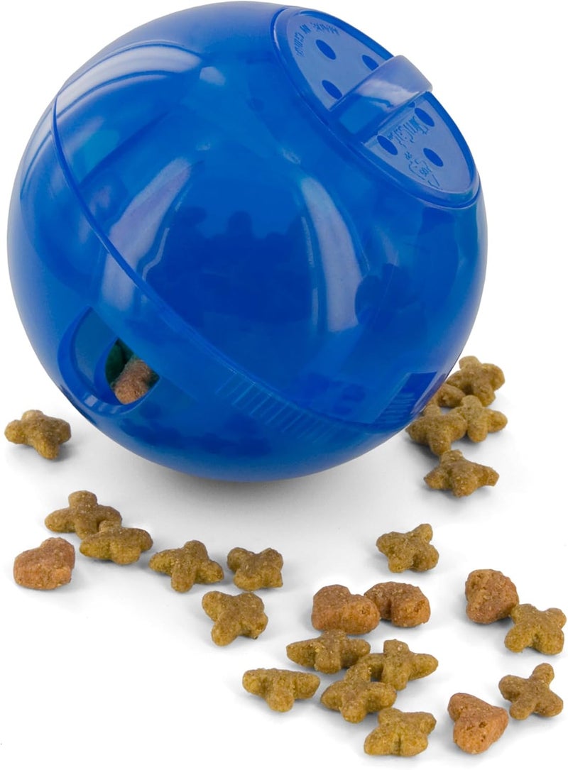PetSafe SlimCat Interactive Feeder - Blue BPA-Free Plastic Toy for Cats - Image 1