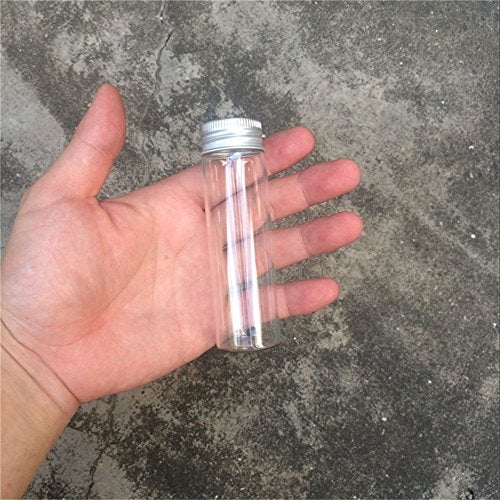 Jarvials 50ml Empty Seal Jars Glass Bottle with Aluminium Silver Color Screw Cap Sealed liquid Food Gift Container 12units (12, 50ML-LU-cap) - Image 4