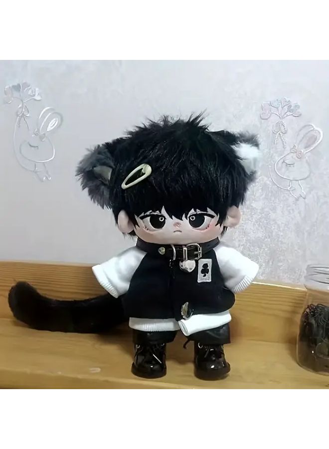 1 10 Sets Motorcycle Style Jacket Pants Shoes Collar For 20cm Handsome Dolls - Image 4