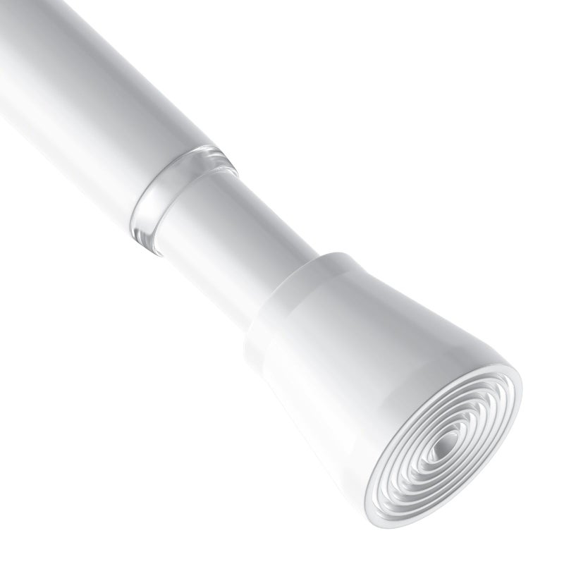 AIZESI Spring Tension Rods Adjustable Tension Curtain Rod Small Tension Rod No Drilling Expandable Spring Loaded Curtain Tension Rod?White,45" to 77"-1Pcs) - Image 1