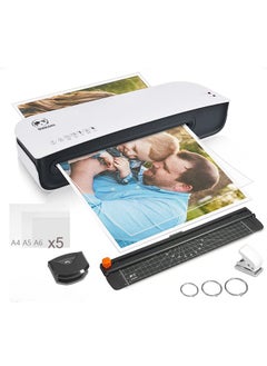 OSMILE A4/A5/A6 Laminator Machine,Lamination Machine,Hot & Cold Thermal Laminator for Home Office School Business Use with 15pcs Laminating Sheets & Paper cutter & Corner rounder  - Image 1