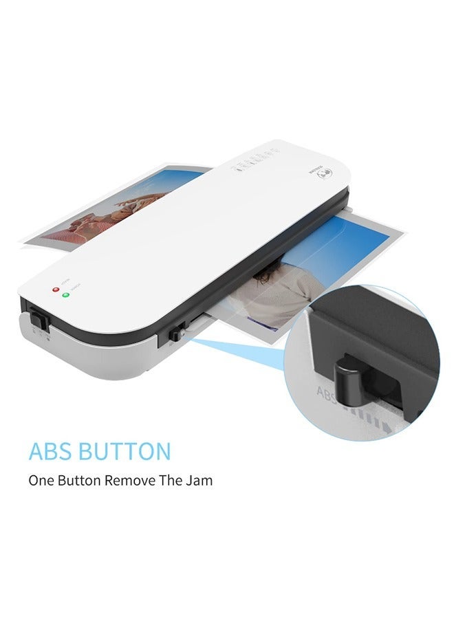 OSMILE Laminator, Laminater Machine, 9 Inch Thermal Laminater Machine,Hot & Cold Thermal Laminator for Home Office School Business Use with 15pcs Laminating Sheets & Paper cutter & Corner rounder - Image 2
