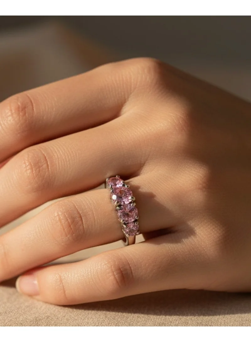 ليو جو خاتم فضة لي جو فيد روز