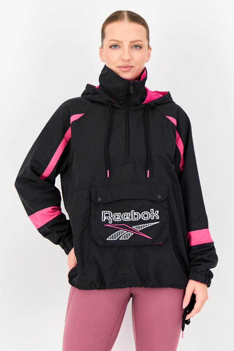 Reebok Women Sportswear Fit Long Sleeve Quarter Zip Outdoor Hoodie Jacket - Image 1