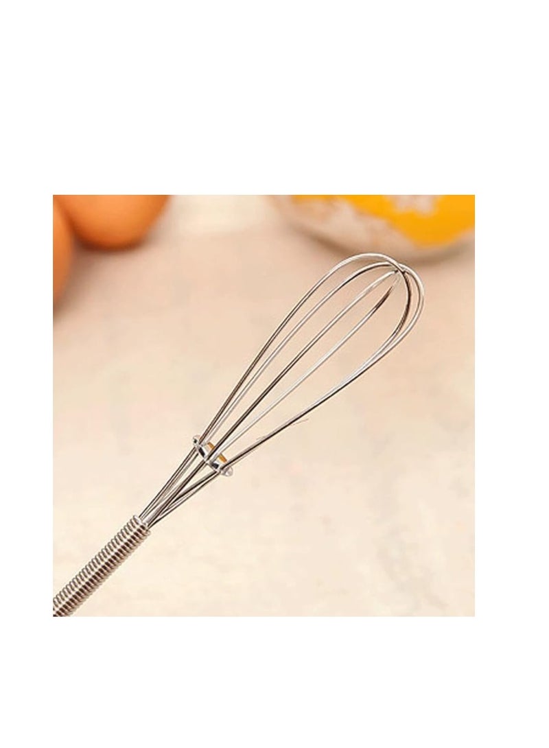 Small Egg Beater: Mini hand whisk for coffee, milk frother, small balloon whisk for baking, metal egg tool for mixing, blending, and decorating, durable kitchen utensils pink - Image 4