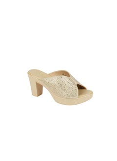 Michelle Morgan 092-2893 Michelle Morgan Ladies Block Heel Sandals 314RC867 Beige  - Image 3