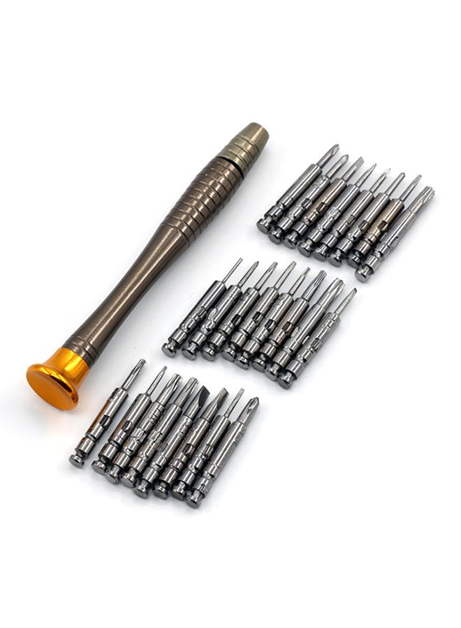 25-In-1 Multi-Function Screwdriver Set Silver/Copper/Black - Image 3