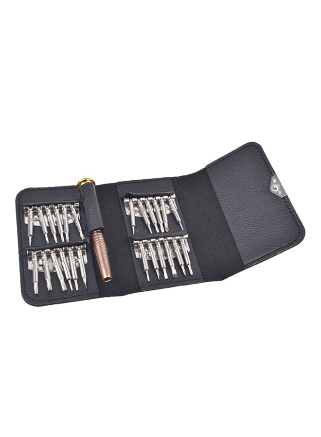 25-In-1 Multi-Function Screwdriver Set Silver/Copper/Black - Image 2