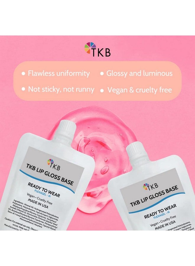 TKB Trading, LLC TKB Lip Gloss Base (Flexagel M) | Ready-to-Wear| Moisturizing, High Shine, Crystal Clear, Vegan and Cruelty free| Made in USA. (11 oz (2 of 5.5 oz bag)) - Image 2