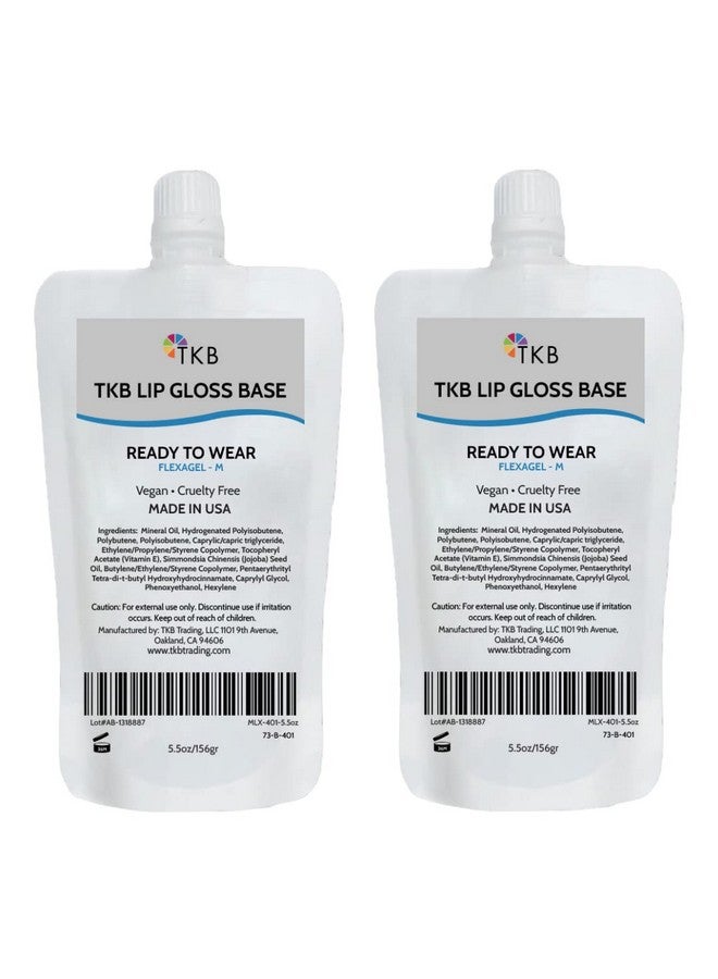 TKB Trading, LLC TKB Lip Gloss Base (Flexagel M) | Ready-to-Wear| Moisturizing, High Shine, Crystal Clear, Vegan and Cruelty free| Made in USA. (11 oz (2 of 5.5 oz bag)) - Image 1