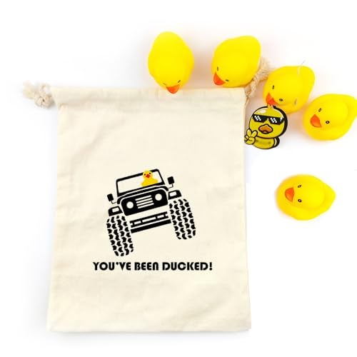 LANBAIHE You've Been Ducked, Duck Duck bag Rubber Duck Drawstring Bag, Reusable Rubber Duck Bag 14.6'' x 11.8'' inches, Great Gift for Any Duck Enthusiast - Image 5