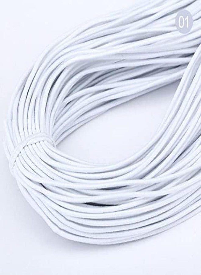 SHOPEE Round Elastic Band Cord Rope Stretch String for High Fashion Boutique Craft Project Crafting Hanging 12.5 Meter 2 mm (White) - Image 2