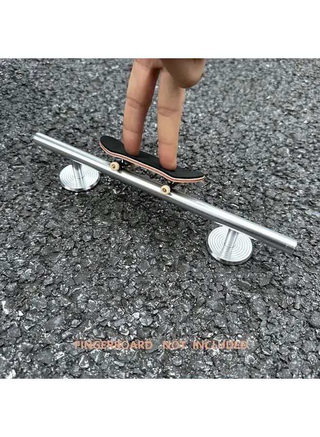 Black Aluminum Square Rod Pro Fingerboard Set With Deck And Obstacle Base - Image 5