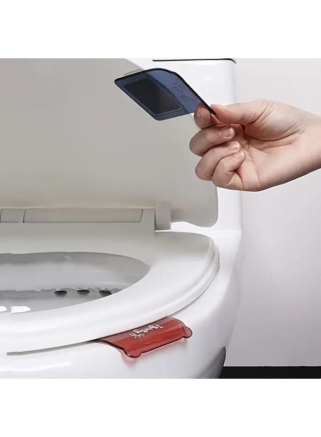 White Toilet Lid Lifter 2 Pack Portable Toilet Seat Handle Cover Opener - Image 3