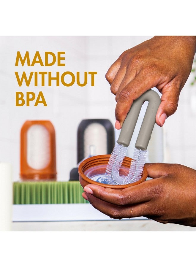 Boon Mod Replacement Baby Bottle Brushes - Includes Bottle Cleaner Brush, Straw Cleaner Brush, Nipple Brush and Detail Brush for Baby Bottles - Newborn Essentials - Deco - 4 Count - Image 5