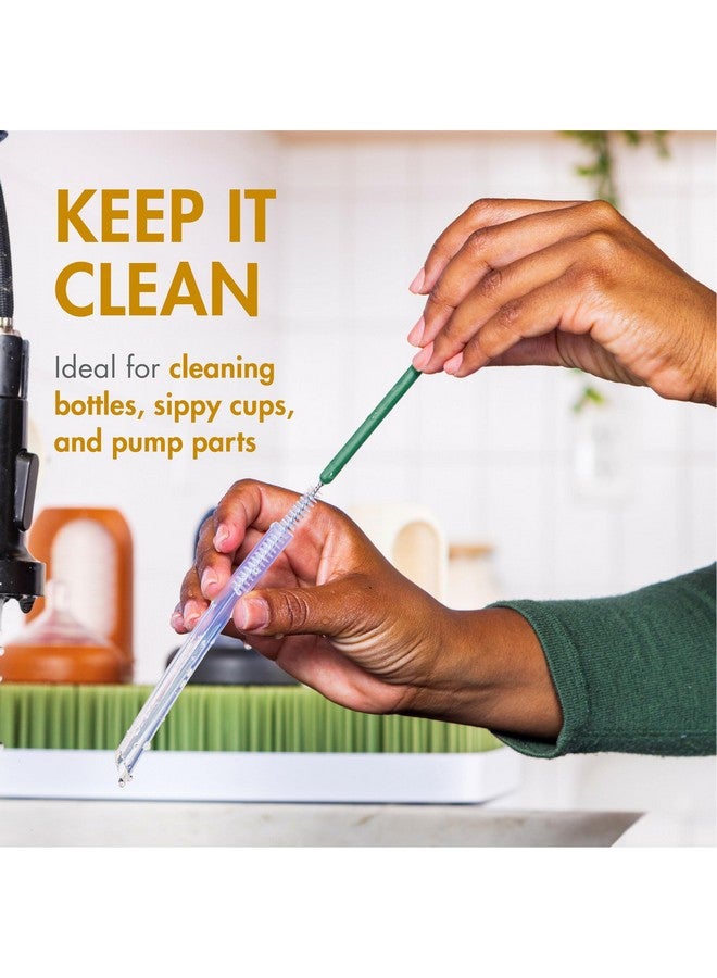 Boon Mod Replacement Baby Bottle Brushes - Includes Bottle Cleaner Brush, Straw Cleaner Brush, Nipple Brush and Detail Brush for Baby Bottles - Newborn Essentials - Deco - 4 Count - Image 4