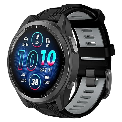 ISABAKE Watch Band for Garmin Forerunner 970/Forerunner 965/Forerunner 955/Forerunner 945/Forerunner 935,Soft Silicone 22mm Replacement Bands compatible with Fenix 5/ Fenix 5 plus/ Fenix 6/ Fenix 6 Pro/Approach S60 - Image 1