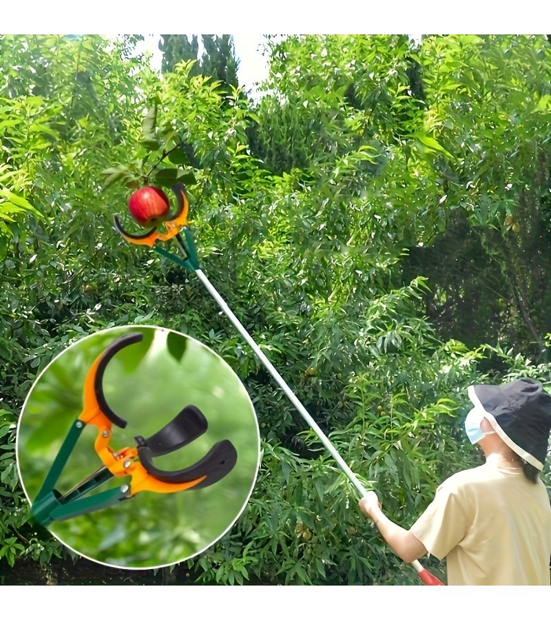 Fruit Picking Tool 1pc For High Pole Grippers With Basket And Bracket Easy Tree Harvester - Image 5
