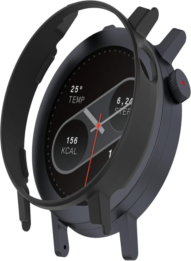 AWADUO Compatible with CMF Watch Pro 2 Protective Case Cover, Smartwatch PC Protective Case Cover Shell Soft And Durable Watch Accessories(Black)