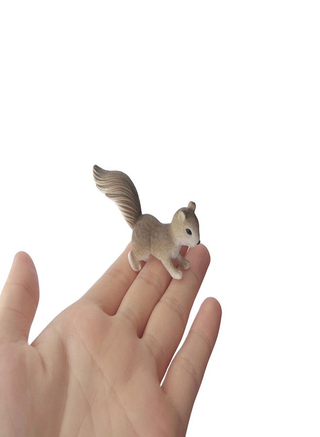 Vagocom 8Pcs Miniature Squirrel Figurines,Tiny Animal Figures Decorate for Fairy Garden,Pot,Office Desk,Bookshelf and Bedside Decoration - Image 3
