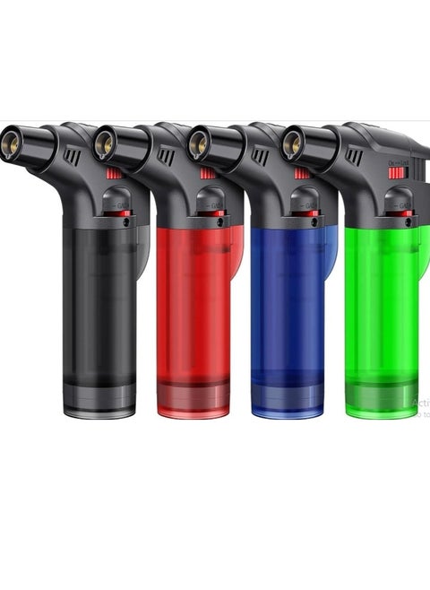 4 Pack Torch Lighters Set, Butane Refillable Jet Flame Torch Lighter