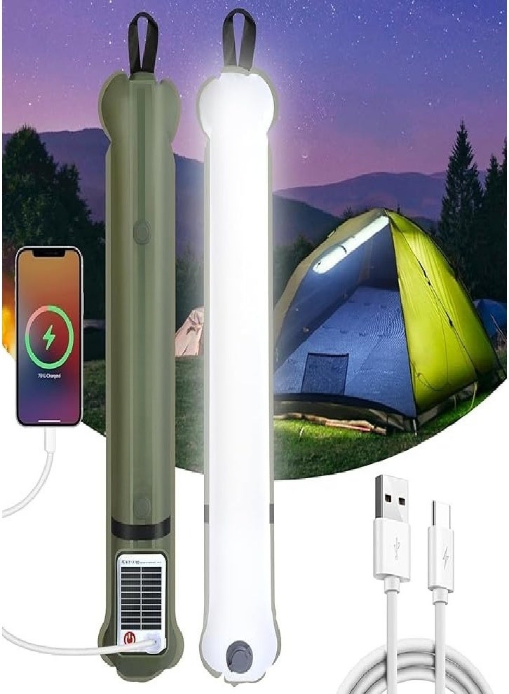 LED light tube handheld portable foldable, inflatable camping light hanging magnetic suction cup, RV, camping enthusiasts, 4 types of lighting video light stick (1 piece) - Image 1