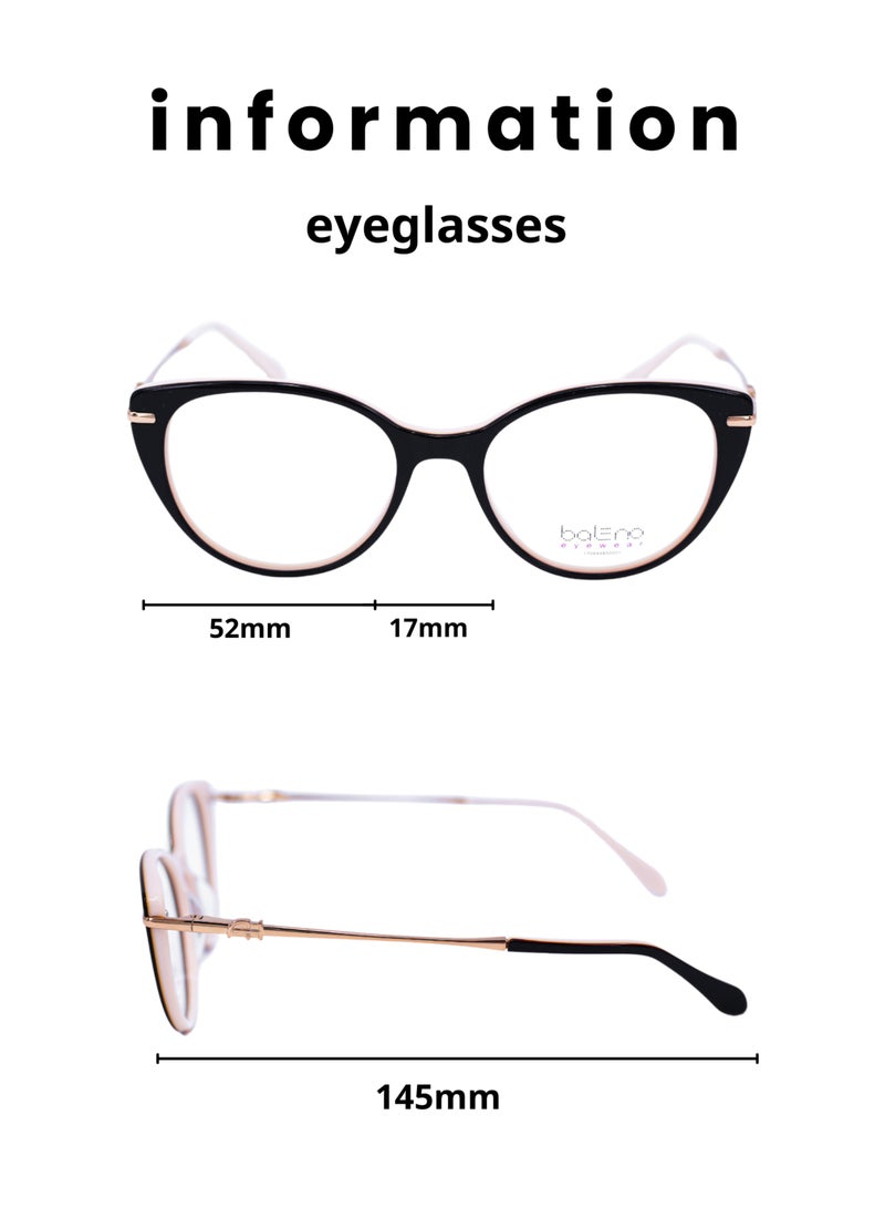 Baleno Cat Eye Frame Eyeglasses with High-Quality Anti-Reflective Lenses - Stylish & Durable Prescription Glasses - Image 2