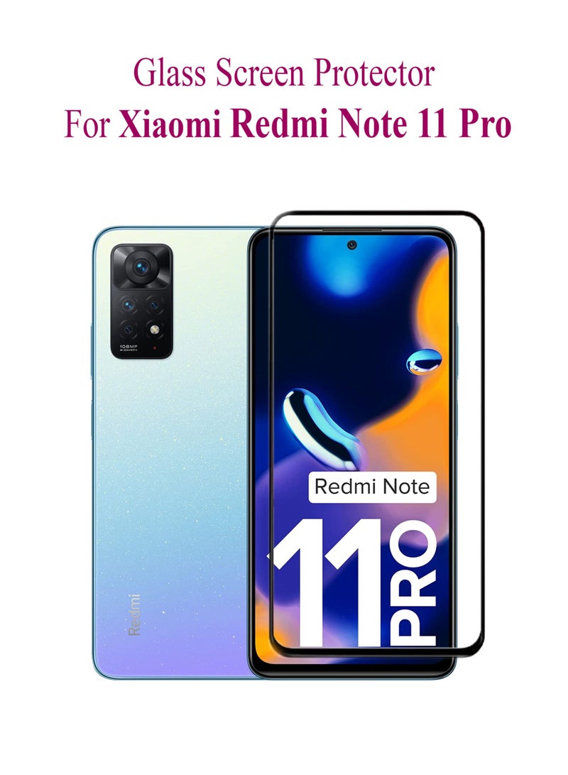 واقي شاشة زجاجي لهاتف Xiaomi Redmi Note 11 Pro - أسود