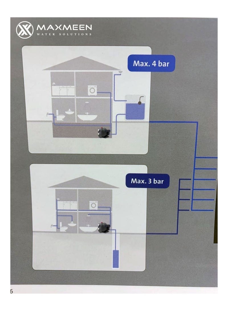 ماكسمين مضخة مياه ماكسما 2 – ذكية مع خاصية كشف التسريب – 750 واط / 1 حصان - ماكسمين - Image 4