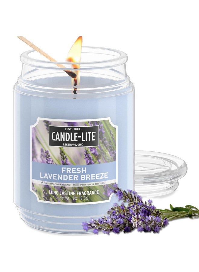 Candle-lite Scented Candles, Fresh Lavender Breeze, 18 oz Jar, Proudly Poured in The USA, Aromatherapy Candle, Single-Wick with 110 Hours of Burn Time, Perfect for Creating a Relaxing Ambiance - Image 1