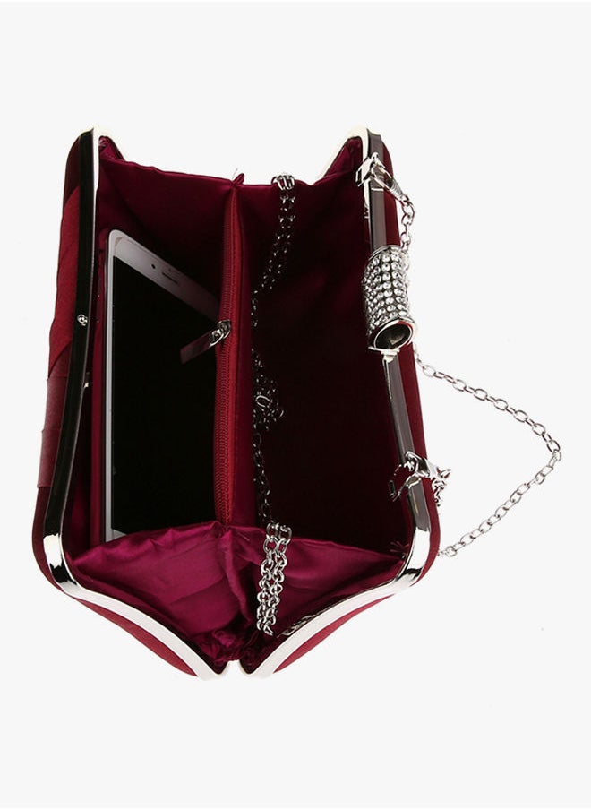 NIBEMINENT - Braided Designer Clutch Purple - Image 1