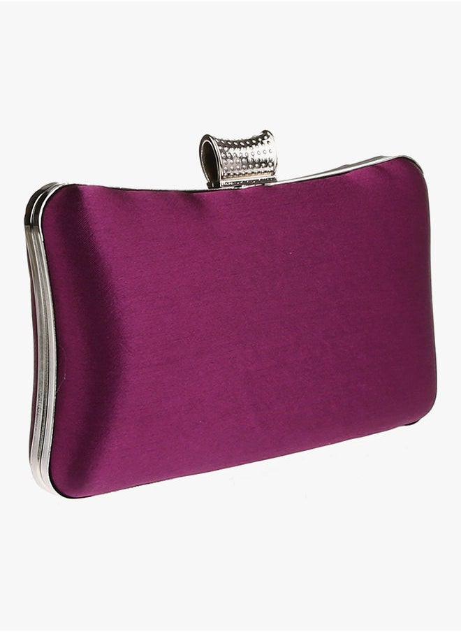 NIBEMINENT - Braided Designer Clutch Purple - Image 1